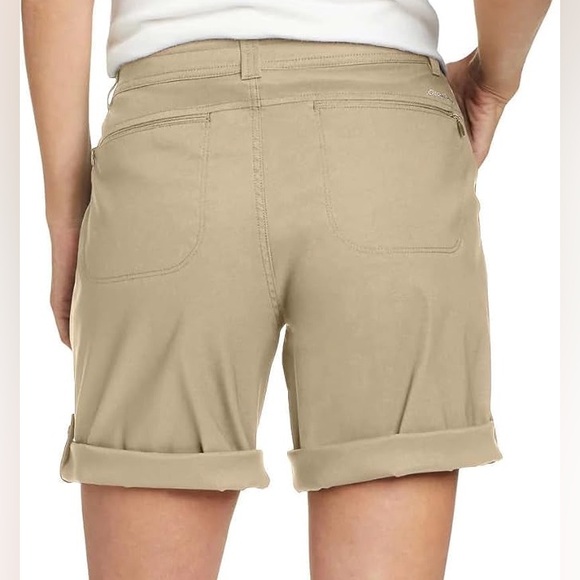 Eddie Bauer rolled hem Bermuda shorts stretch UPF casual plus 16 adjustable - Picture 3 of 9